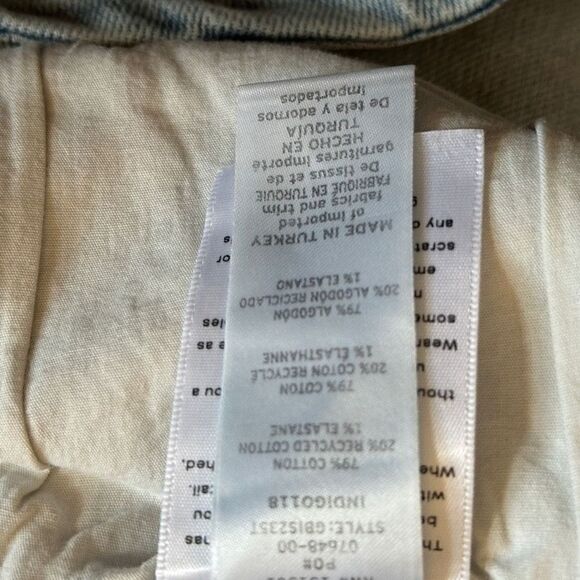 GOOD AMERICAN Good Boy Blue Straight Leg Raw Hem w/Slit Women's 24 plus New - Picture 11 of 11